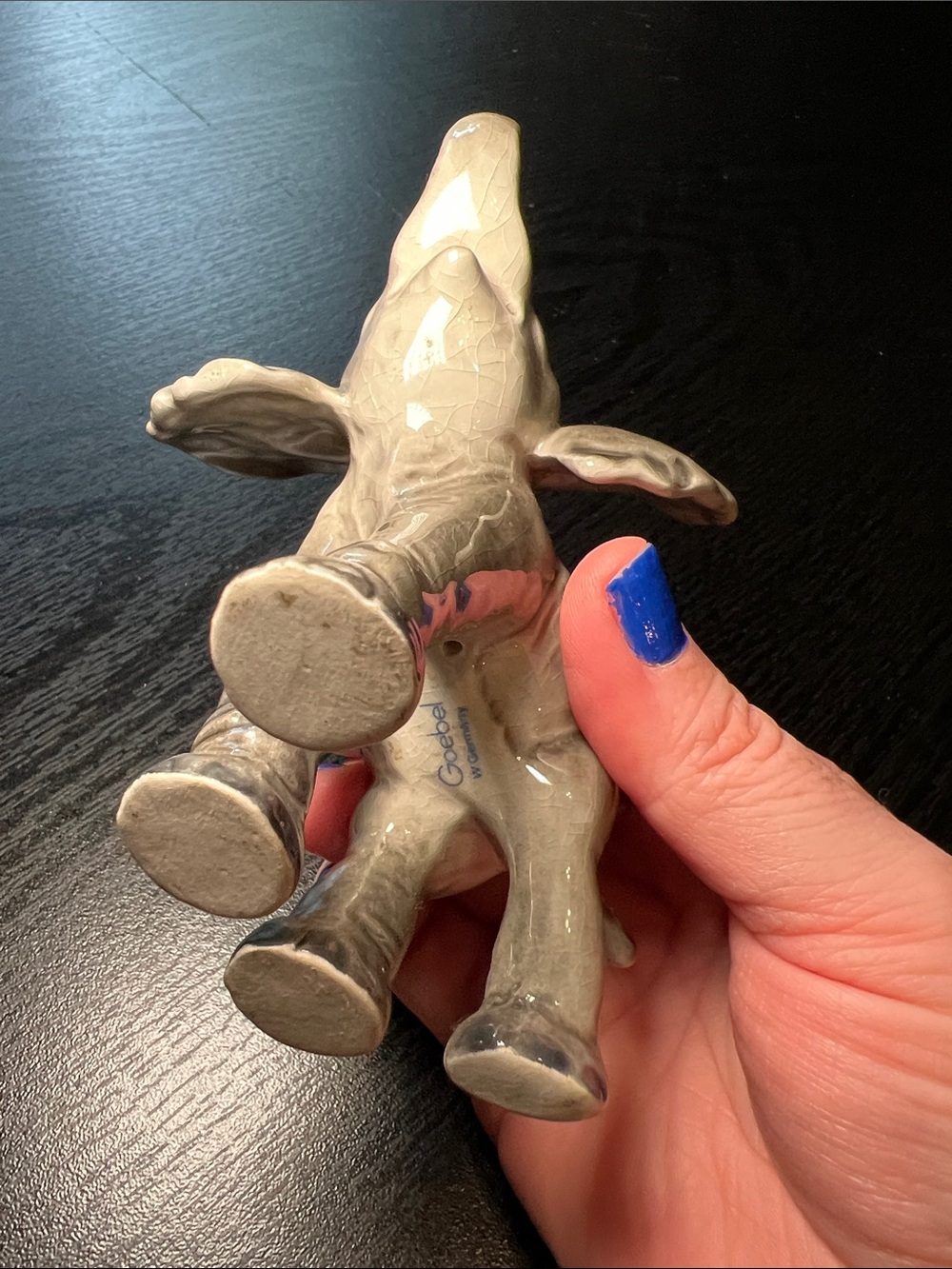 Vintage Goebel Porcelain Baby Elephant Figurine #36012 W. Germany - Picture 9 of 10